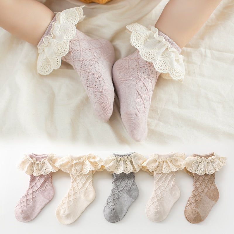 Vintage Ruffled Lace Socks