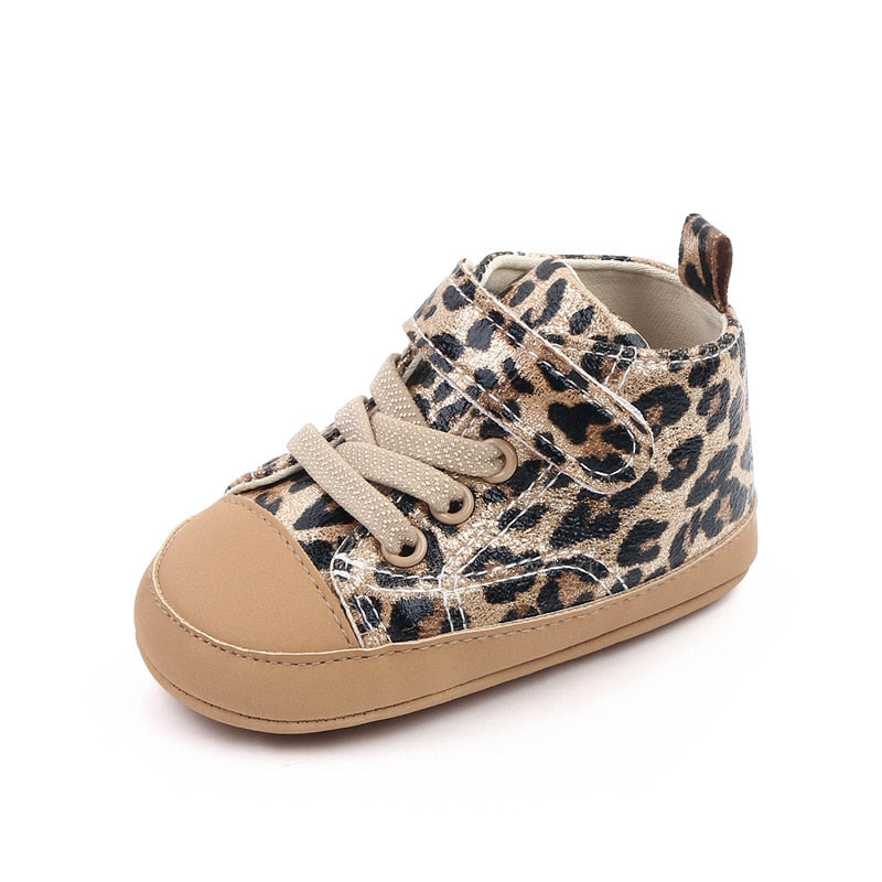 Leopard Velcro Strap First Walkers