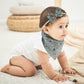 Baby Bow Headband and Burping Cloth Set