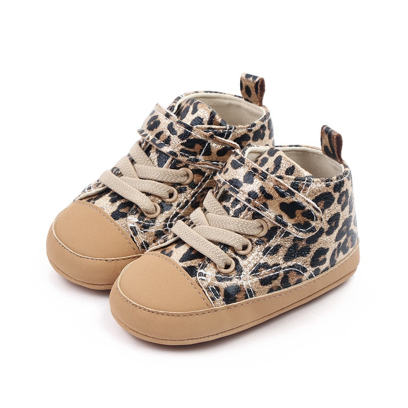 Leopard Velcro Strap First Walkers