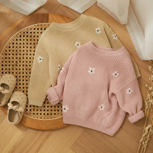 Flower Knit Sweater