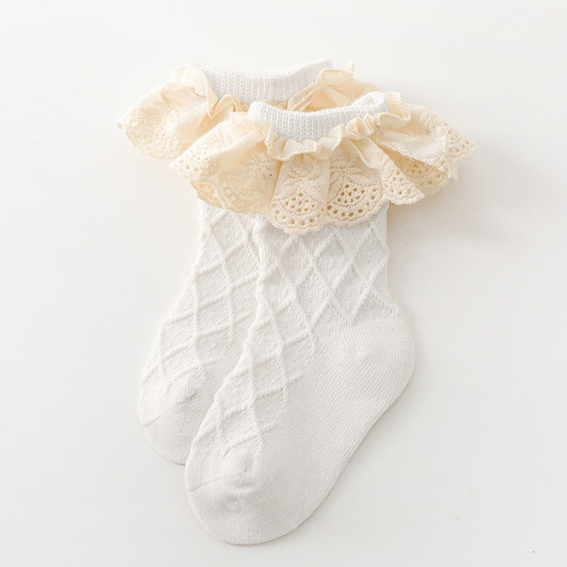 Vintage Ruffled Lace Socks