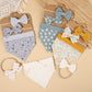 Baby Bow Headband and Burping Cloth Set