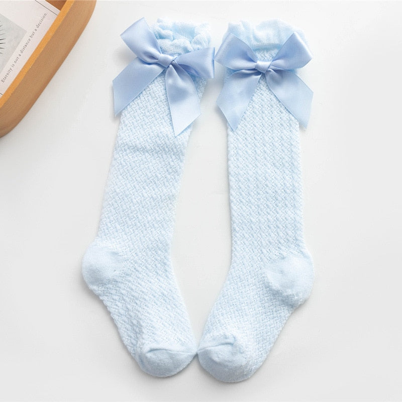 Girls Knee High Bowknot Socks