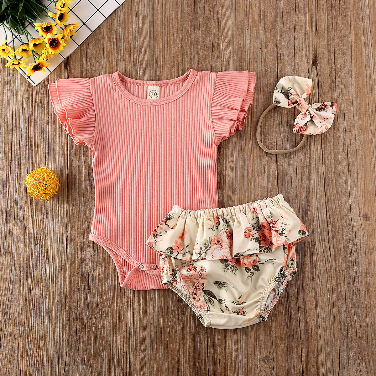 Floral Bloomer Outfit (4 colors available)