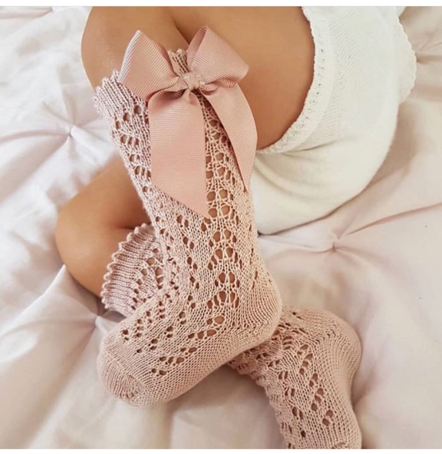 Girls Knee High Bowknot Socks