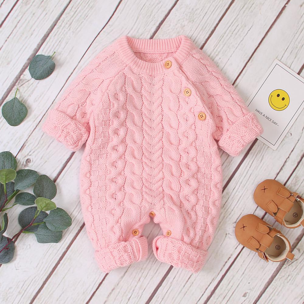 Warm Knitted Long Sleeve Romper