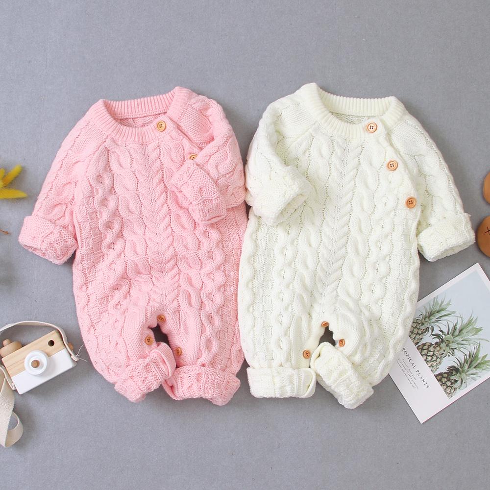 Warm Knitted Long Sleeve Romper