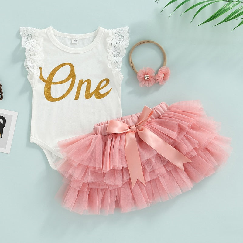 "One" Birthday Tutu Set