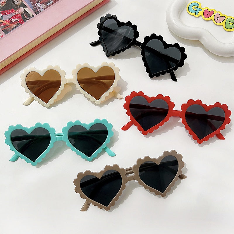 Girls Heart Shaped Sunglasses