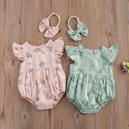 Ruffle Short Sleeve Romper