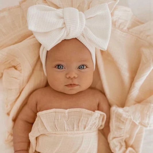 Bow Wrap Headband & Baby Hats