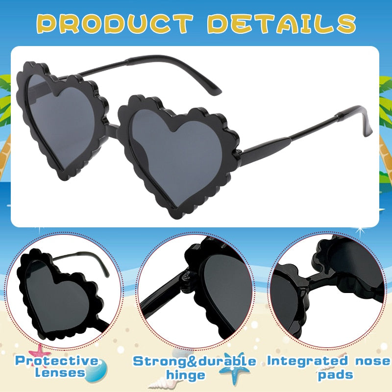 Girls Heart Shaped Sunglasses