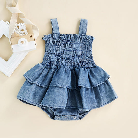 Denim Romper Dress