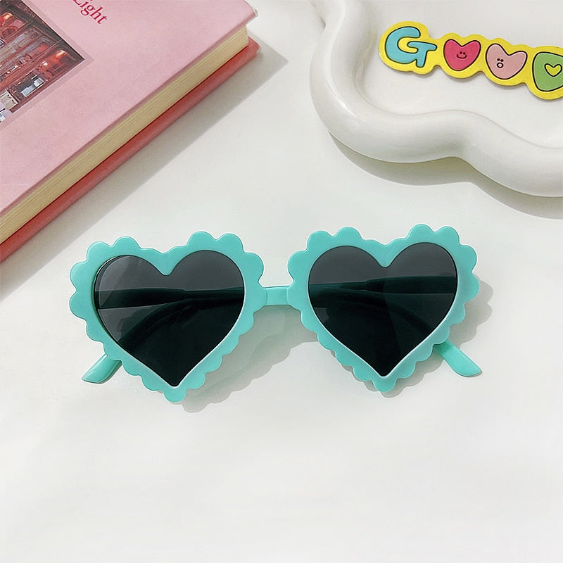 Girls Heart Shaped Sunglasses